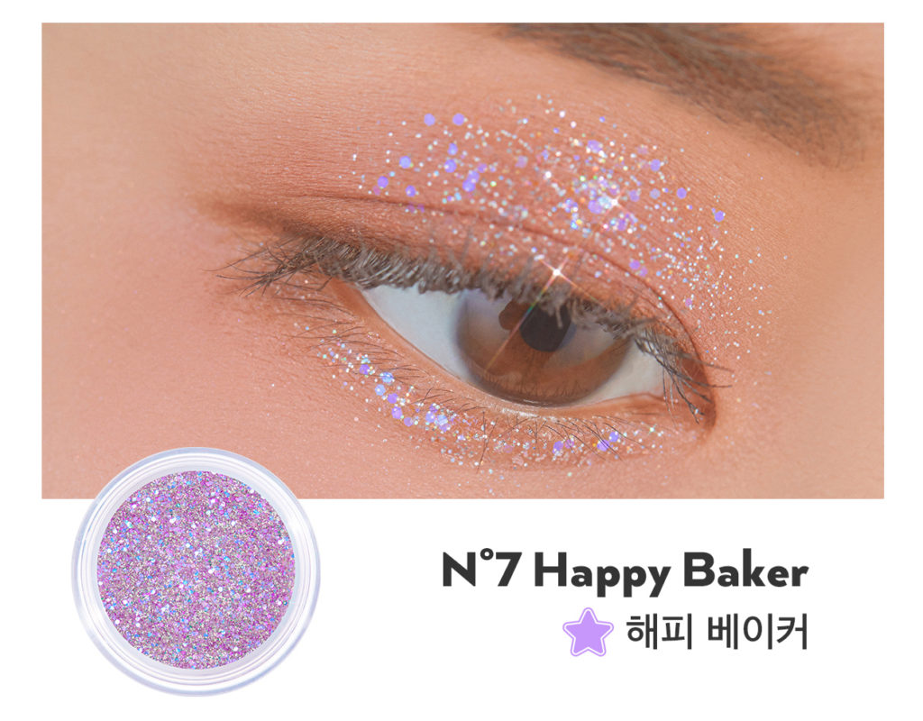 UNLEASHIA(アンレシア)Get Loose Glitter Gel N°7 Happy Baker(ゲットルーズグリッタージェル ハッピーベイカー)のスウォッチ